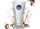 Orion | Bicchiere Da Latte Macchiato - Trasparente - 300 Ml - Bicchiere In Vetro A Coste - Alto - Bicchiere Da Caffè - Bicchiere Da Tè