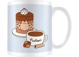 Pusheen - "Caffè E Cioccolato Perfetti Insieme"" Kaffeebecher PM12292 (12 Cm X 8,7 Cm X 10,5 Cm) (Weiß/Blau/Braun)"
