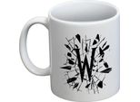Wednesday - Tazza Da Caffè, Logo PM12362 (Taglia Unica) (Bianco/Nero)