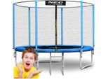Trampolino Da Giardino 8 Piedi/252 Cm Con Rete Esterna E Scala Di Neo-Sport