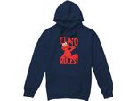 Sesame Street - Felpa Con Cappuccio "Rules"" Per Uomo/Donna Unisex TV20875 (L) (Navy)"