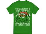 Sesame Street - Maglietta "Ugly Christmas"" Per Uomo/Donna Unisex TV20914 (Xl) (Verde Irlandese)"