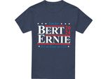 Sesame Street - Maglietta "Bert Ernie For President 123 Vote"" Per Uomo/Donna Unisex, Screziata TV20919 (Xl) (Navy)"