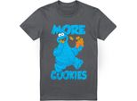 Sesame Street - Maglietta "More Cookies"" Per Uomo/Donna Unisex TV21123 (Xl) (Carbone)"