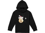 Winnie The Pooh - Felpa Con Cappuccio "Ho Ho Ho, Buon Natale"" Per Bambini TV21208 (116) (Marina)"