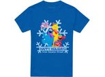 Sesame Street - Maglietta "Happy Holidays"" Per Uomo/Donna Unisex TV21238 (3XL) (Blu Royal)"