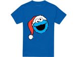 Sesame Street - Maglietta Per Uomo/Donna Unisex, Disegno Natalizio TV21239 (Xl) (Blu Reale)