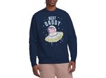 Peppa Pig - Felpa "Best Daddy Pig In The Universe"" FüR Herren/Damen Unisex TV21244 (S) (Marine)"