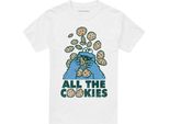 Sesame Street - Maglietta "All The Cookies"" Per Uomo/Donna Unisex TV21252 (S) (Bianco)"