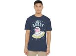 Peppa Pig - Maglietta "Best Daddy Pig In The Universe"" Per Uomo/Donna Unisex TV21382 (M) (Blu Navy Screziato)"