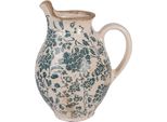 Clayre & Eef Brocca Decorativa 16X12X19 Cm Fiori Di Vetroceramica Beige