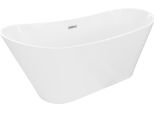 Mexen Dora Vasca Da Bagno Freestanding 170 X 75 Cm, Bianca, Troppopieno Cromato - 52071707500-01