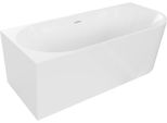 Mexen Mia Vasca Da Bagno Autoportante Angolare Sinistra 160 X 80 Cm, Bianca, Troppopieno Bianco - 52691608000L-20