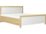 Camera Da Letto In Legno Letto Matrimoniale Bianco Struttura In Legno Chiaro Di Design Nuovo Jv Moebel