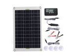Caricabatterie A Pannello Solare Da 50W, Silicio Monocristallino, Regolatore Di Carica Da 30A, Kit Di Pannelli Solari Per Camper, Barche Marine