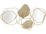 Mauro Ferretti Specchio Da Parete In Pietra 91X4X52 Cm Oro