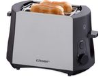 Cloer Tostapane 3410 2 Fette Cromo/Nero