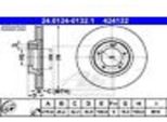 2X Ate 24.0124-0132.1 Disco Freno Asse Anteriore