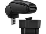 [Bracciolo Centrale, Perfetto Per Opel Corsa D Dal 2006 - Bracciolo Con Vano Portaoggetti - Rivestito - Pelle Artificiale Nera Con Cuciture Bianche