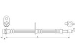 Tubo Freno Anteriore Destro 401Mm Metzger Per Ford Fiesta Vi