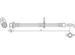Tubo Freno 581Mm Metzger Per Toyota Avensis Notchback