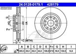 2X Disco Freno Ate 24.0128-0179.1 Per Lancia Thesis (841AX) 44 8Mm 138 9Mm