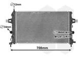 Radiatore Acqua Van Wezel Per Opel Astra H + Gtc Caravan Zafira B 1.6 1.8