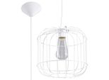 Lampada A Sospensione Celta Bianco 1Xe27 15W Acciaio 95X23X23Cm Sollux Lighting