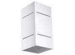 Lampada Da Parete Blocco Bianco 1Xg9 8W Alluminio 20X12X10Cm Sollux Lighting
