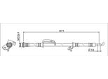 Tubo Freno Anteriore Sinistro 671Mm Metzger Per Toyota Avensis Notchback