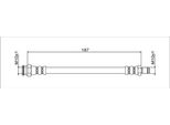 Tubo Freno Posteriore 187Mm Metzger Per Fiat Tipo Notchback