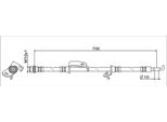 Tubo Freno Anteriore Sinistro 705Mm Metzger Per Toyota Rav 4