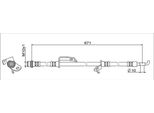 Tubo Freno Anteriore Destro 671Mm Metzger Per Toyota Avensis Notchback