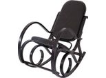 Sedia A Dondolo M41, Poltrona Girevole Poltrona Tv, Legno Massiccio ~ Aspetto Noce, Pelle Patchwork Marrone