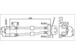Tubo Freno Posteriore Centrale 435Mm Metzger Per Ford Transit V363