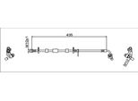 Tubo Freno Anteriore Destro 435Mm Metzger Per Opel Insignia B