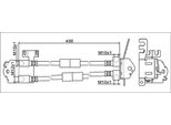 Tubo Freno Posteriore Centrale 435Mm Metzger Per Ford Transit Custom