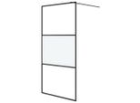 Vidaxl Schermo Doccia Per Cabina Doccia Nero 100X195 Cm Semi-Opaco Esg