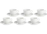La Porcellana Bianca Set 6 Tazze Da Caffè Con Piattino 80 Ml P003600015Z
