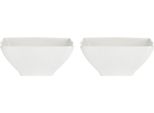 La Porcellana Bianca Set Di 2 Ciotole Quadrate Profonde 22 Cm P003800922Z