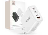 Tech-Protect Nc100W-Gan Caricatore Di Rete A 4 Porte Pd100W/Qc3.0 Bianco