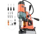Vevor Trapano Magnetico 1400 W 50 Mm Diametro Di Foratura Direzione Reversibile, Trapano Magnetico A 6 Punte Per Superfici Metalliche, Carotatore Elettrico Per Industria Fai Da Te Arancio