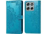 Motorola Moto G56 Skin - Pelle Finta - Flip Cover Imoshion - Turchese