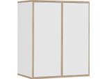 Vicco Libreria Da Parete Tetrix, 63 X 75 Cm Con 2 Porte, Bianco/Nordico