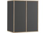 Vicco Libreria Da Parete Tetrix, 63 X 75 Cm Con 2 Porte, Antracite/Nordico
