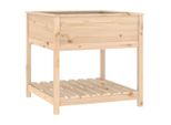 Vidaxl Fioriera Con Ripiano 82,5X82,5X81 Cm In Legno Di Pino Massiccio