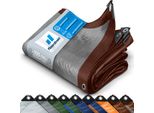 Telone 80G/M² Resistente Alle Intemperie, Resistente Ai Raggi Uv E Impermeabile Marrone/Argento 150X600 Cm