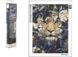 Quadro Diamante Tigre In Foglie 40X30Cm Con Accessori