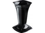 Vaso Da Tomba Kadax Con Base "Campo"", In Plastica, Vaso Per Lapide, Vaso Da Tomba, Vaso In Piedi, 30 Cm, Nero"