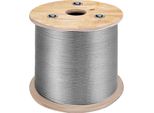 Avvolgicavo In Acciaio Inox 4,76 Mm 7X19 - 150 M Di Cavo In Acciaio Inox T304 Cavo Di Ricambio Per Verricello (T304) - Cavo In Acciaio A Fune